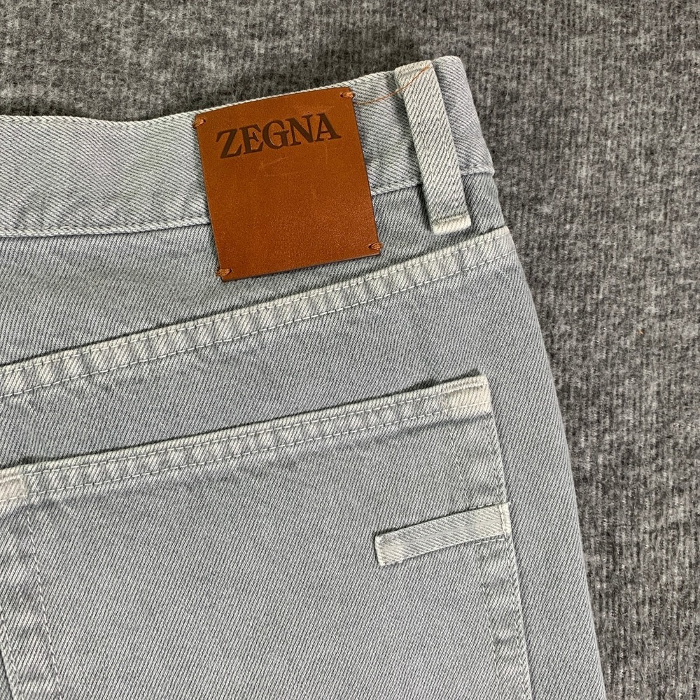 Ermenegildo Zegna Roccia Jeans Men 35x31 Slim Fit Gray Trousers Pants - Picture 11 of 13